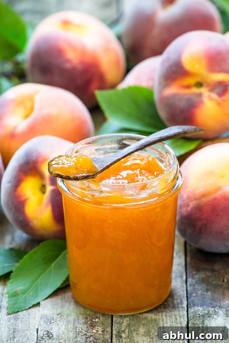 Low Sugar Peach Jam