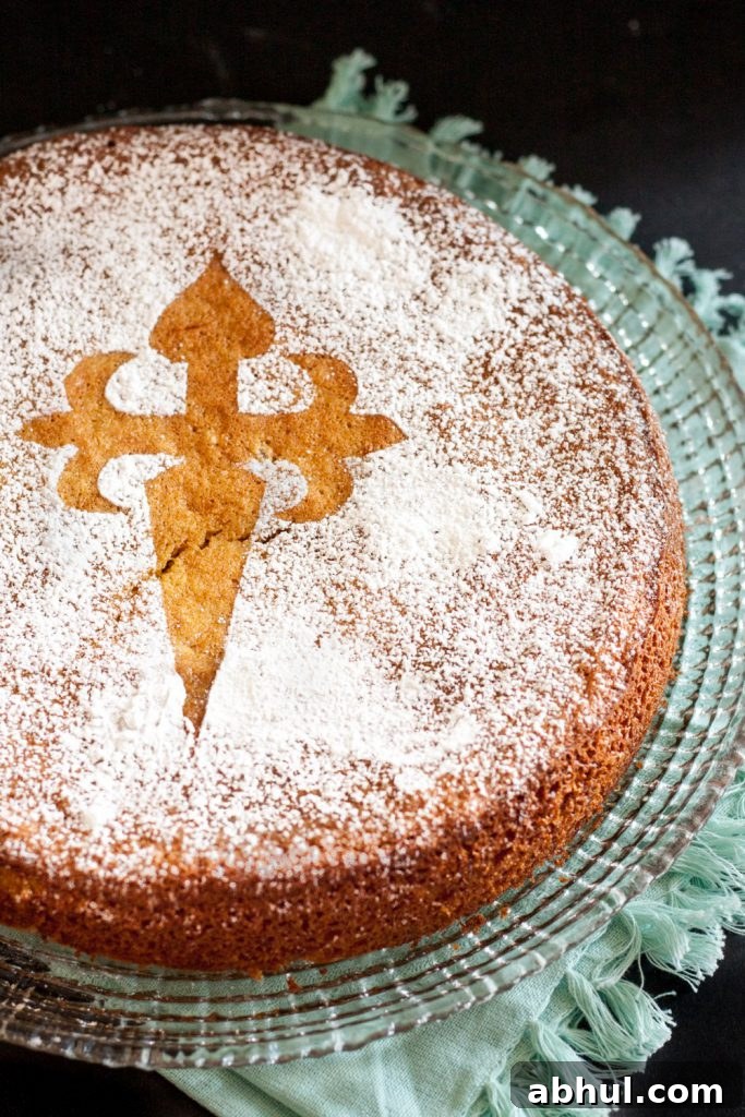 The Tarta de Santiago (Saint James Cake) is a classic Spanish dessert. This gluten free almond cake recipe is simple to follow and makes a delightful dessert or tea cake.
