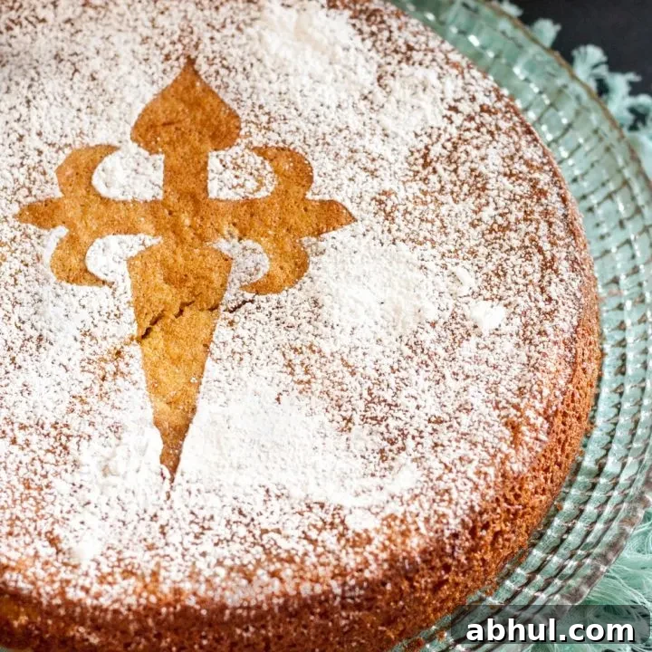 The Tarta de Santiago (Saint James Cake) is a classic Spanish dessert. This gluten free almond cake recipe is simple to follow and makes a delightful dessert or tea cake.