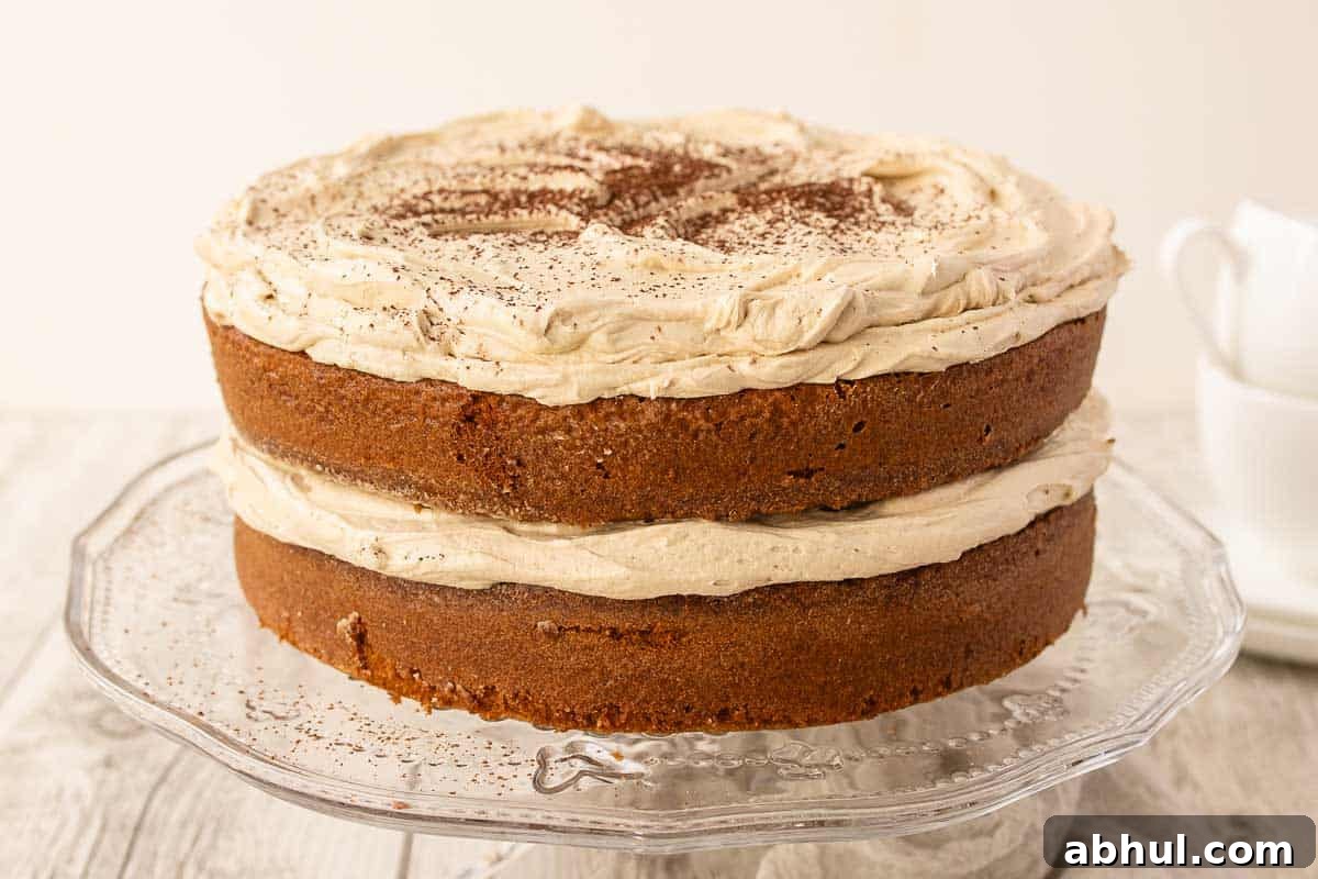 Two layer cake filled and topped with buttercream.