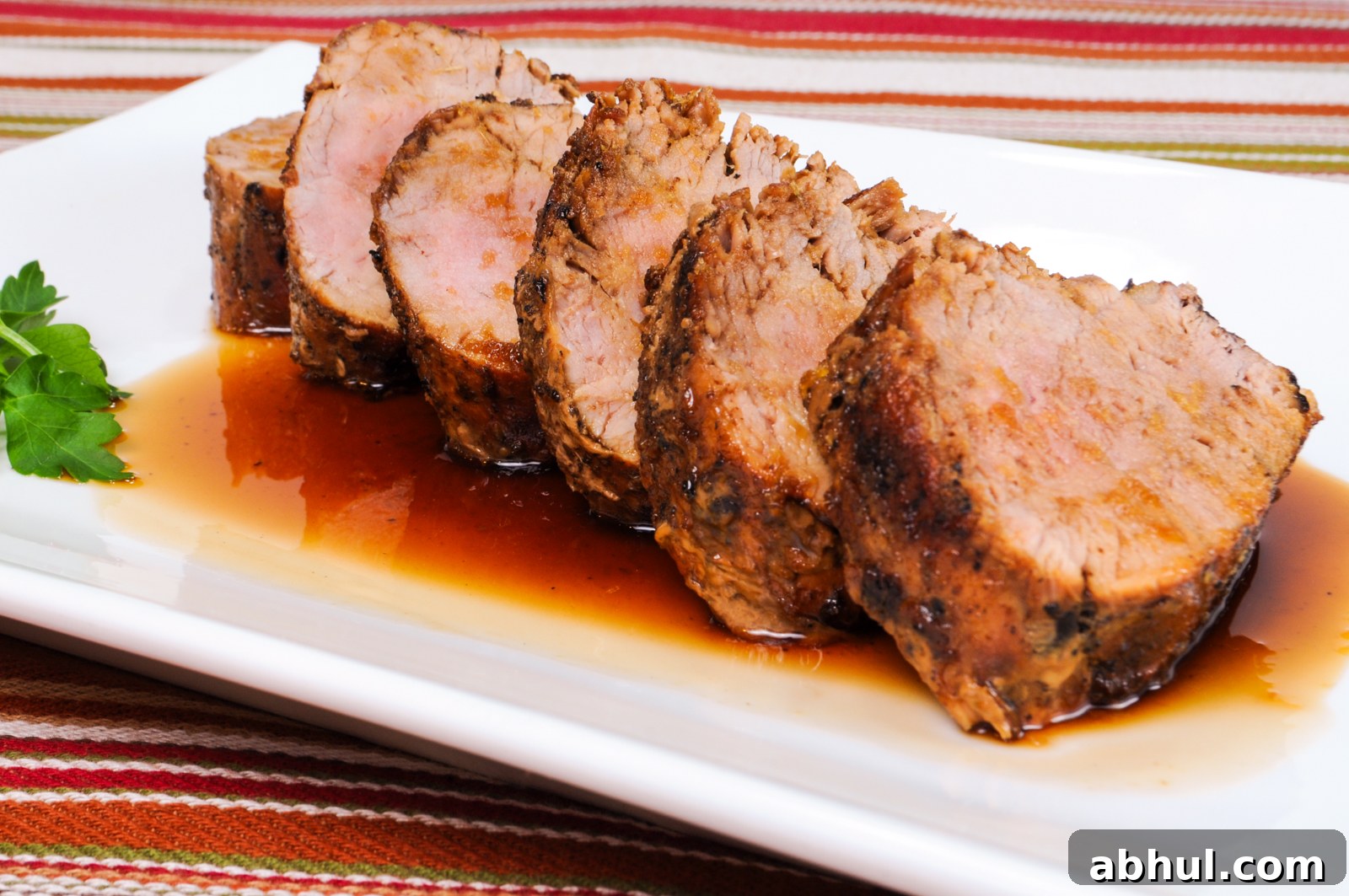 Pan-Grilled Ginger-Honey Pork Tenderloin