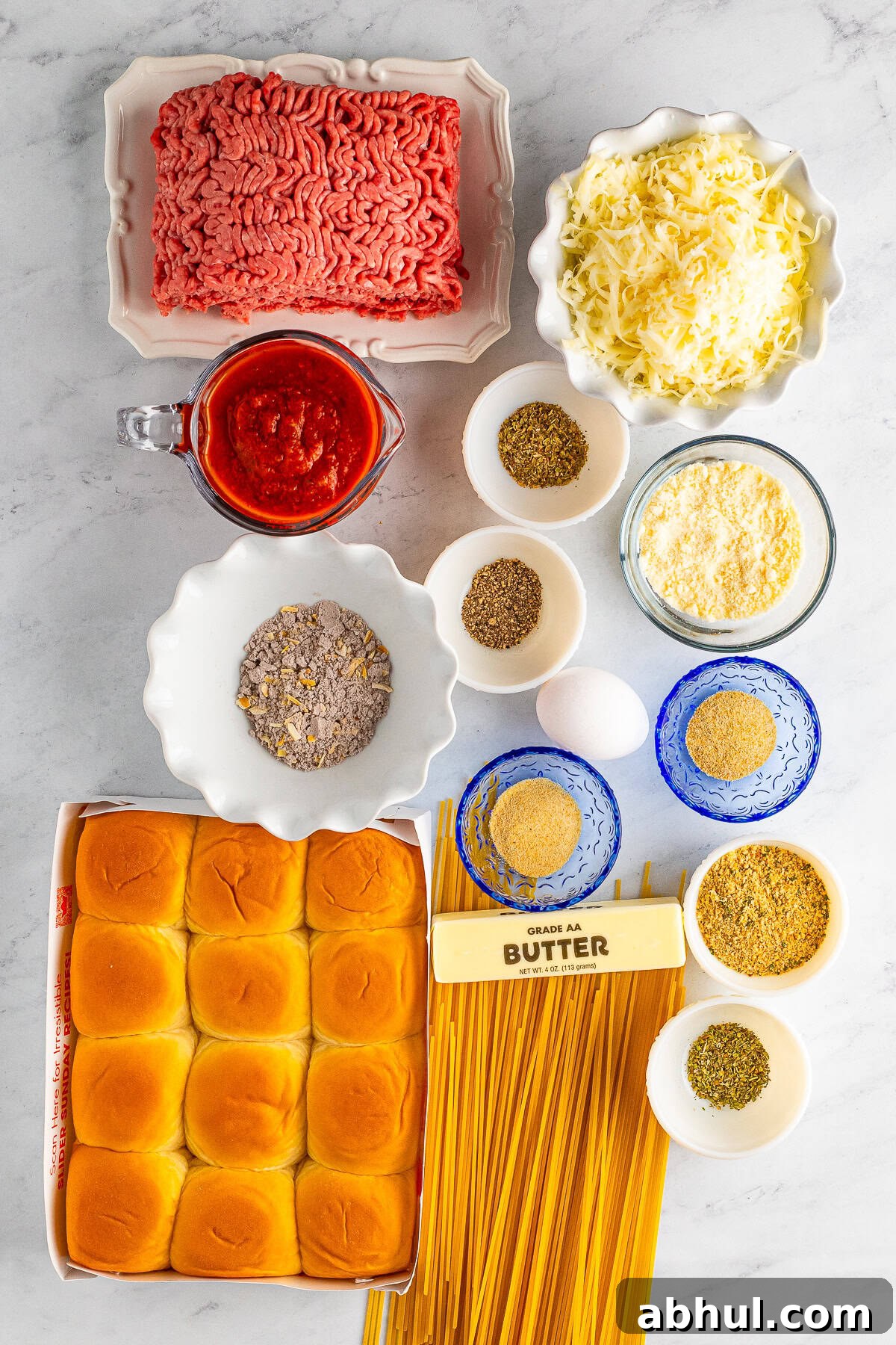ingredients needed to make Meatball Sliders
