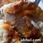 close up of Pork Chop & Potato Bake