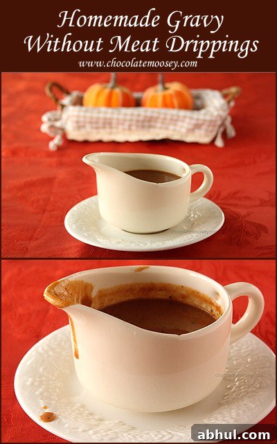 Homemade Gravy In Gravy Boat Photo Collage