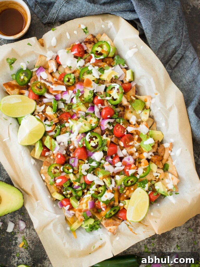 Simple Sheet Pan Chicken Nachos