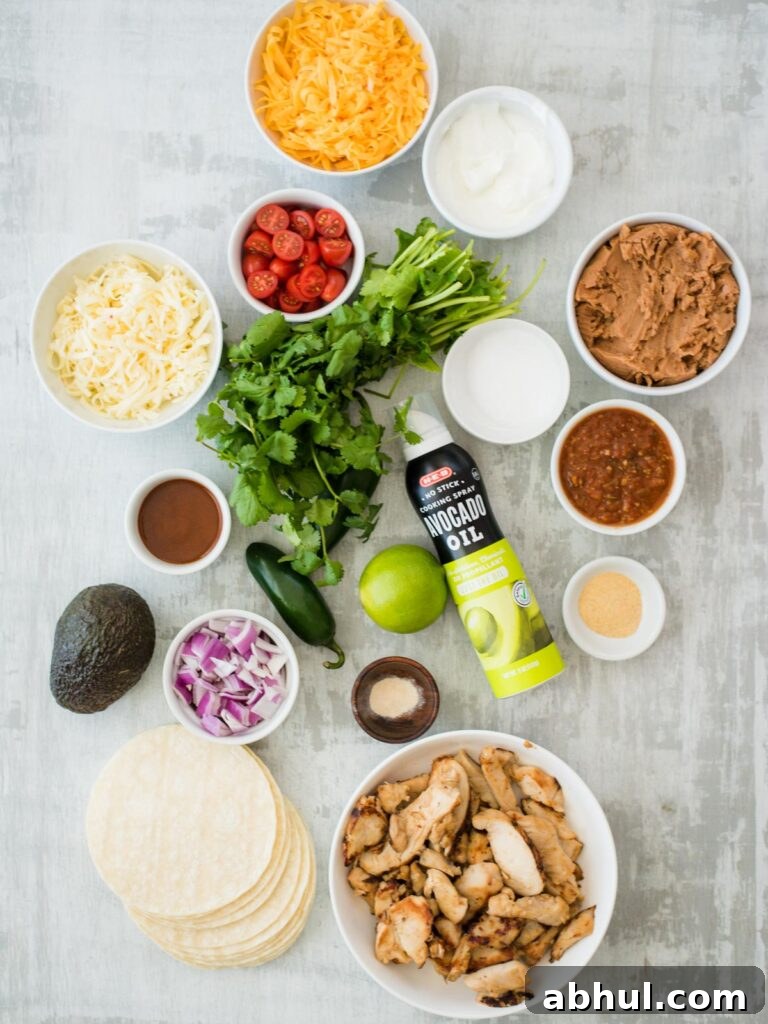 ingredients for simple sheet pan chicken nachos