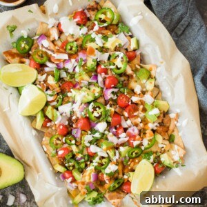 Simple Sheet Pan Chicken Nachos