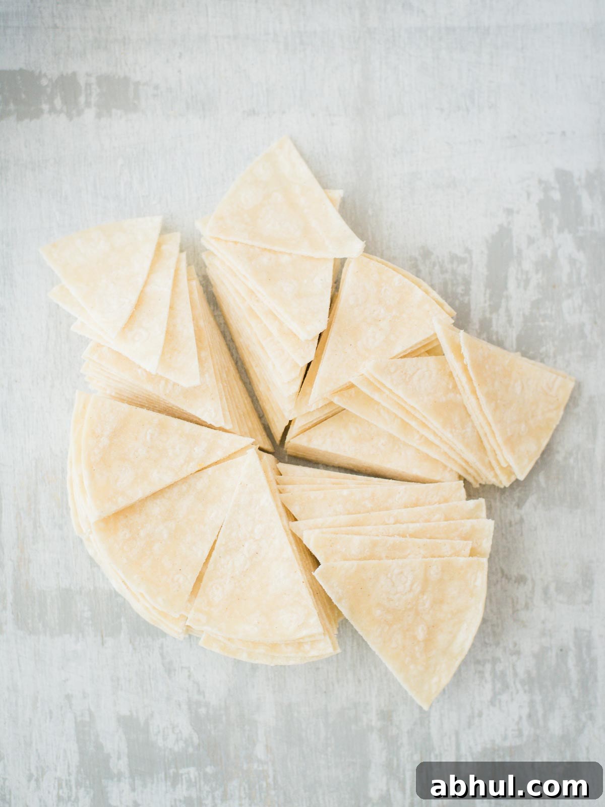 cut up tortillas