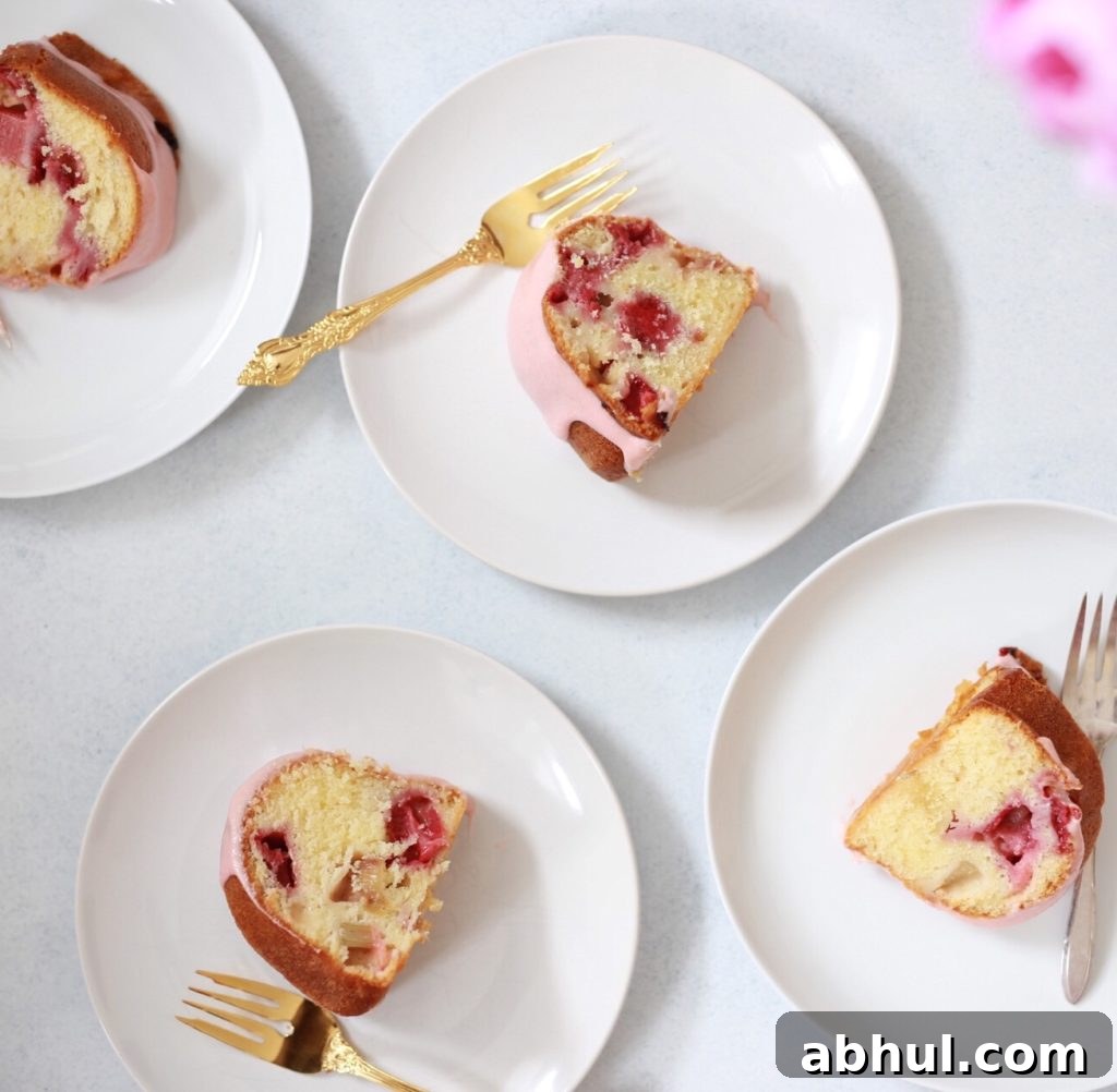 strawberry rhubarb buttermilk bundt