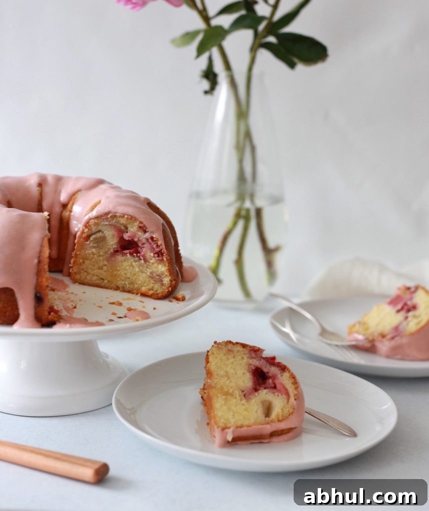 strawberry rhubarb buttermilk bundt