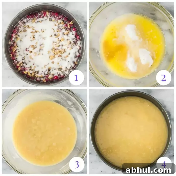 how to make Nantucket cranberry pie step by step