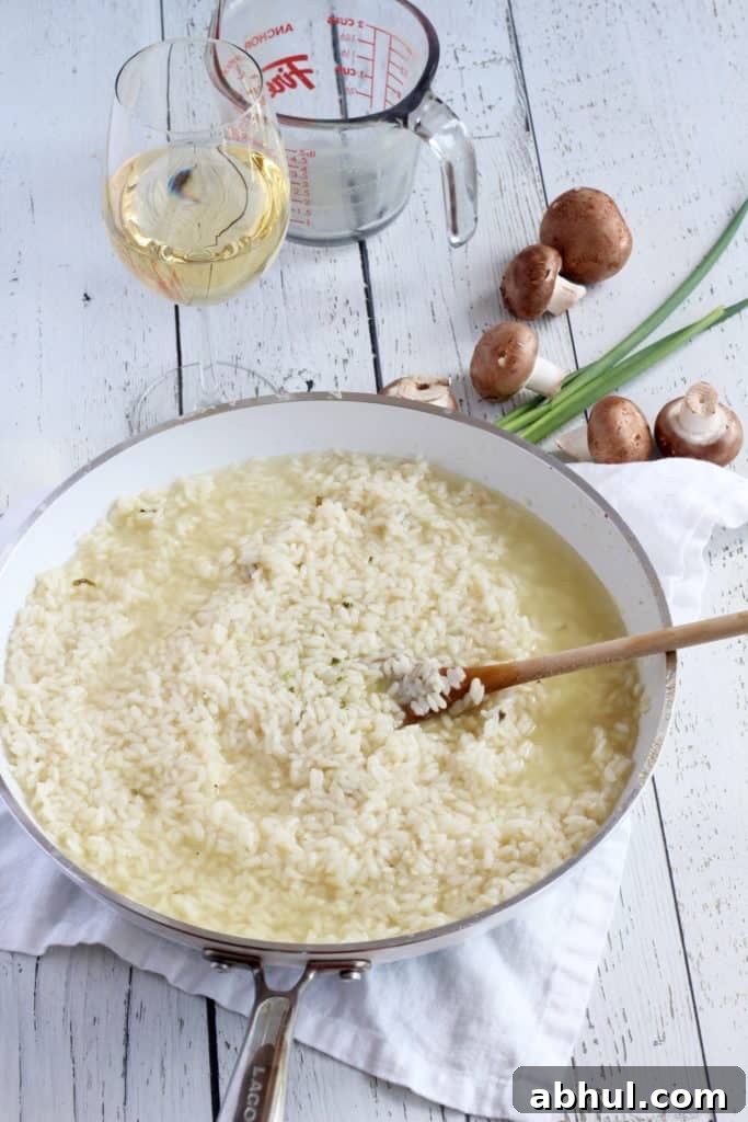 risotto in skillet