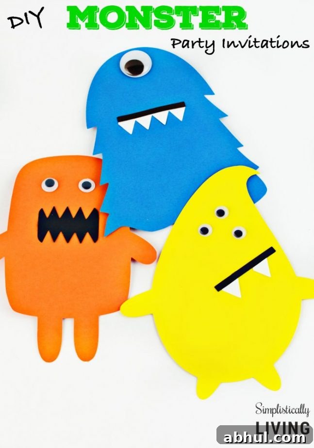 DIY Monster Party Invitations