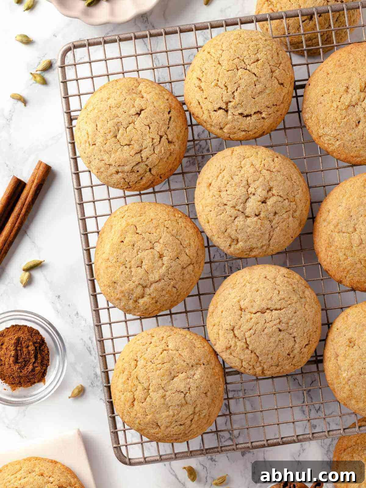 Plate of chai sugar cookies served