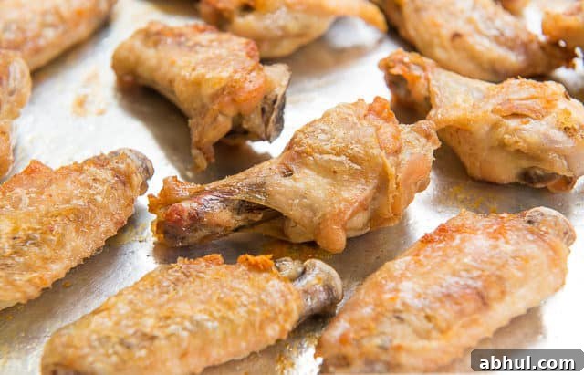 Oven Baked Wings - On Sheet Pan with Golden Crisp Edges