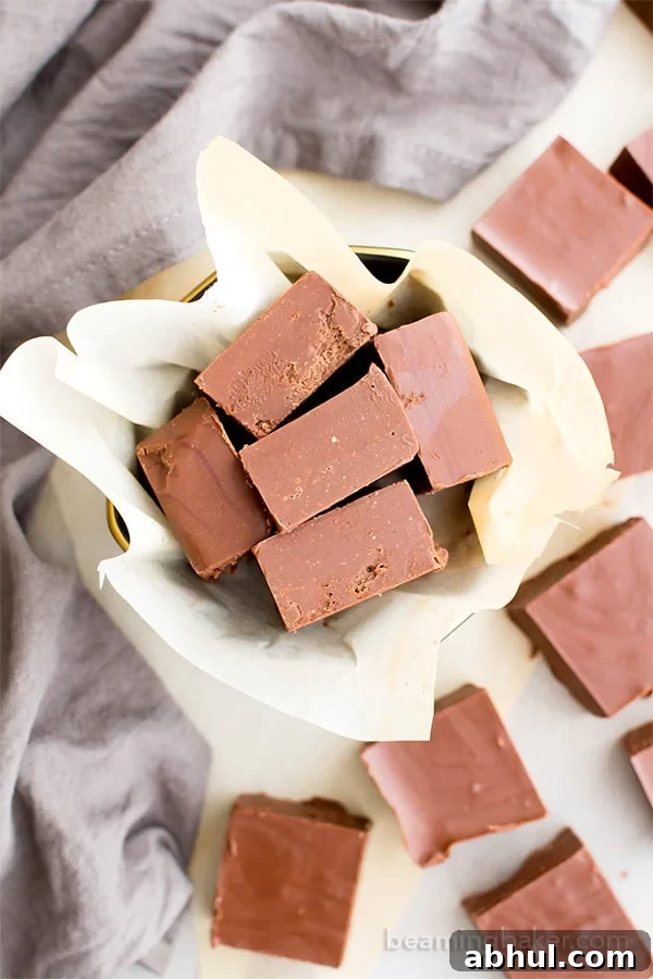 2 Ingredient Vegan Chocolate Peanut Butter Freezer Fudge (V, GF, DF): a super easy recipe for thick, decadent chocolate peanut butter fudge. #Vegan #GlutenFree #DairyFree | BeamingBaker.com