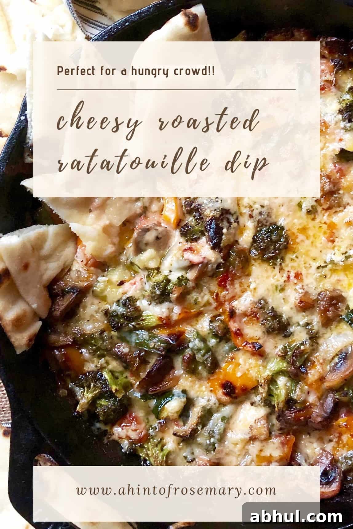 cheesy roasted ratatouille dip