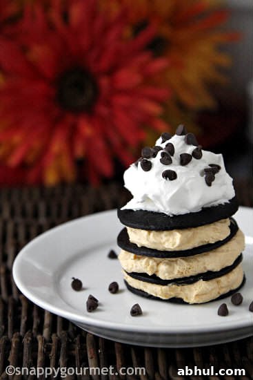 No-Bake Pumpkin Chocolate Chip Cake recipe | snappygourmet.com