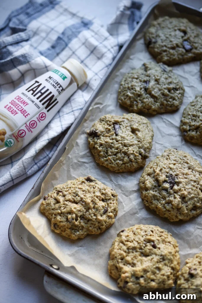 Tahini Chocolate Chip Cookies