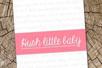 Hush Little Baby Printable Lullaby Sheets for Parents and Caregivers