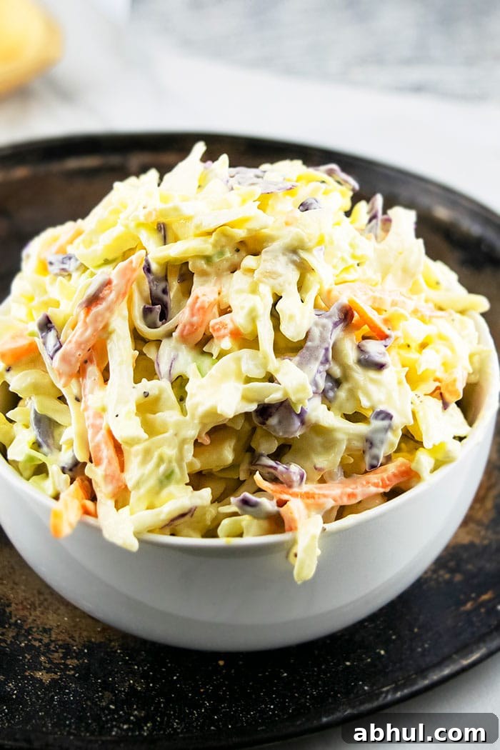 Southern Coleslaw with Cabbage, Mayo, Vinegar 