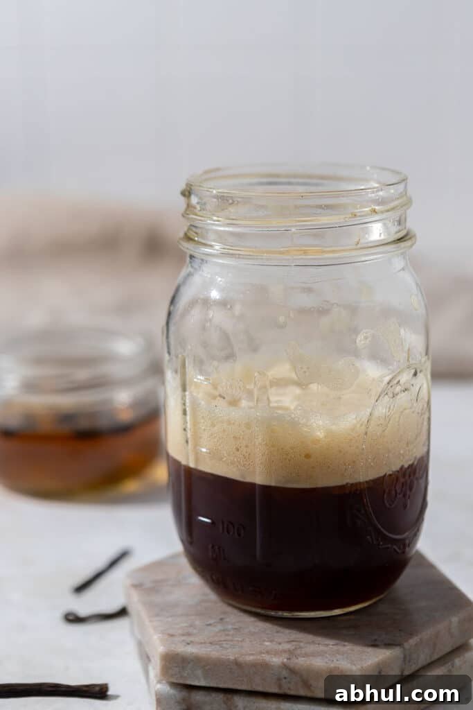 Iced espresso in mason jar