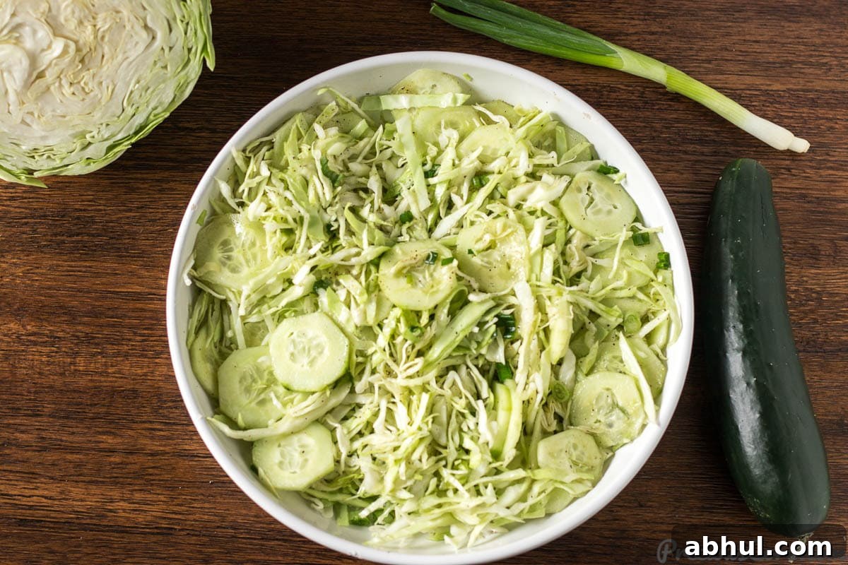 Crisp Cabbage Salad with Tangy Dressing 4 3-ingredient cabbage salad