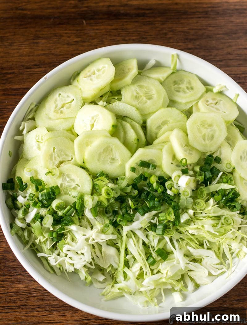 Crisp Cabbage Salad with Tangy Dressing 6 Ingredients for Cabbage Salad