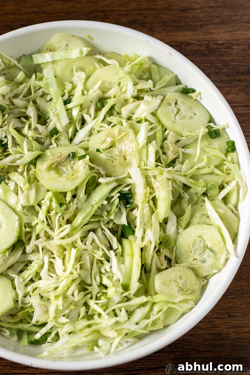 Crisp Cabbage Salad with Tangy Dressing 7 Easy cabbage salad