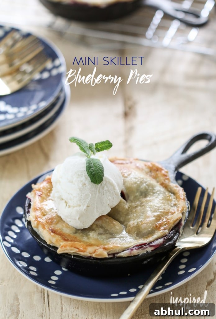 Mini Skillet Blueberry Pies | Inspired by Charm