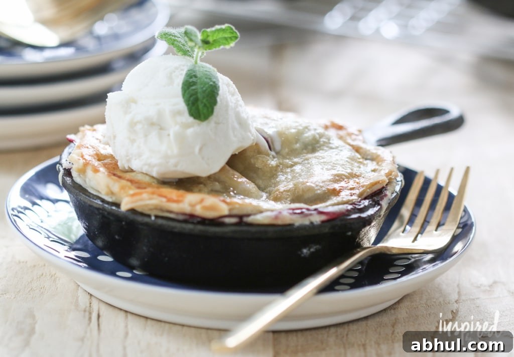 Mini Skillet Blueberry Pies | Inspired by Charm