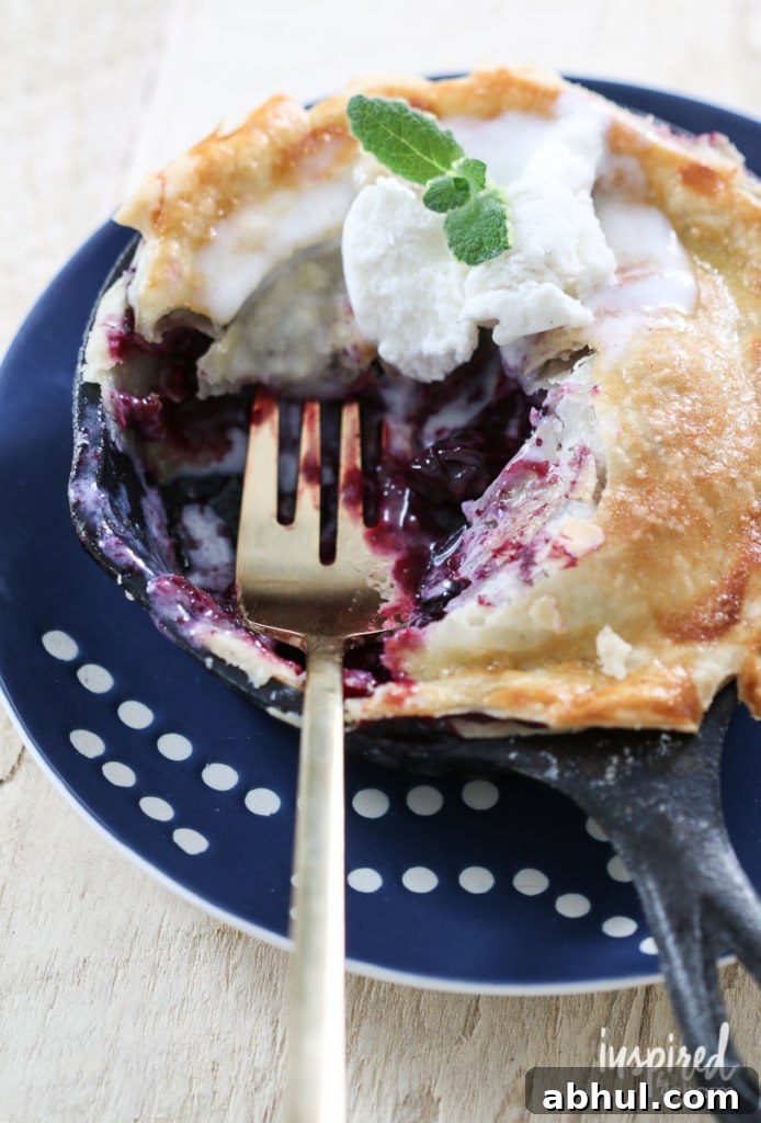 Mini Skillet Blueberry Pies | Inspired by Charm