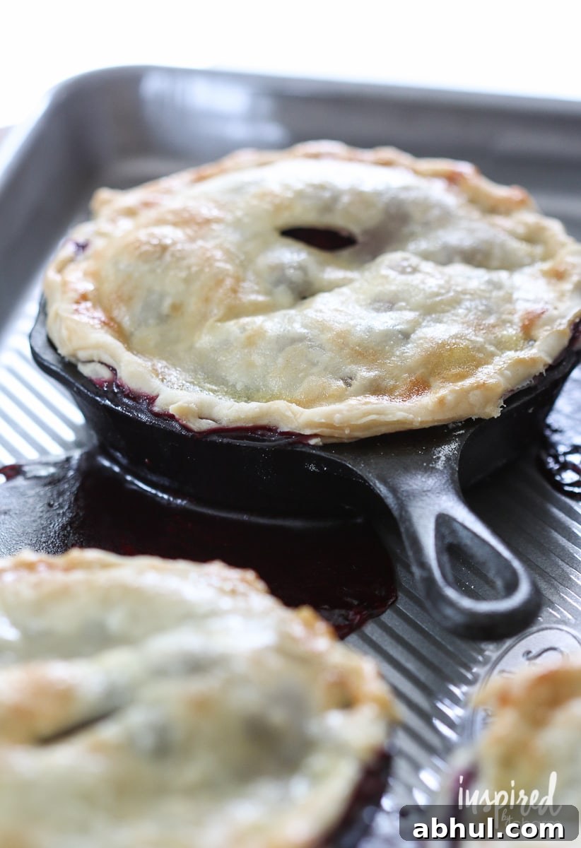 Mini Skillet Blueberry Pies | Inspired by Charm