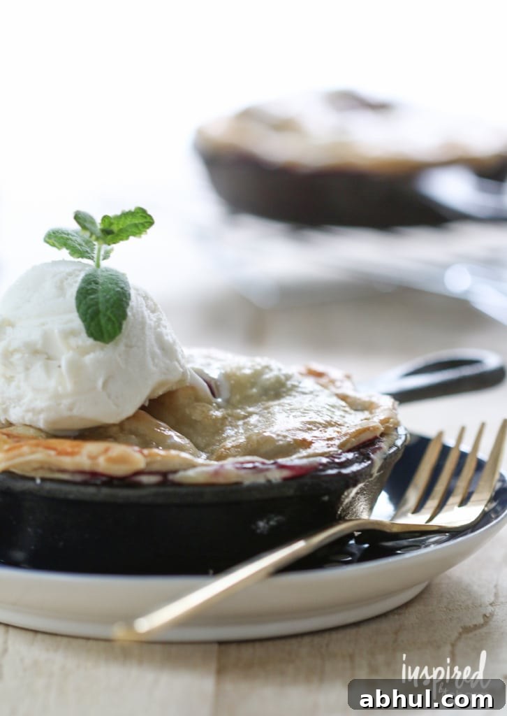 Mini Skillet Blueberry Pies | Inspired by Charm