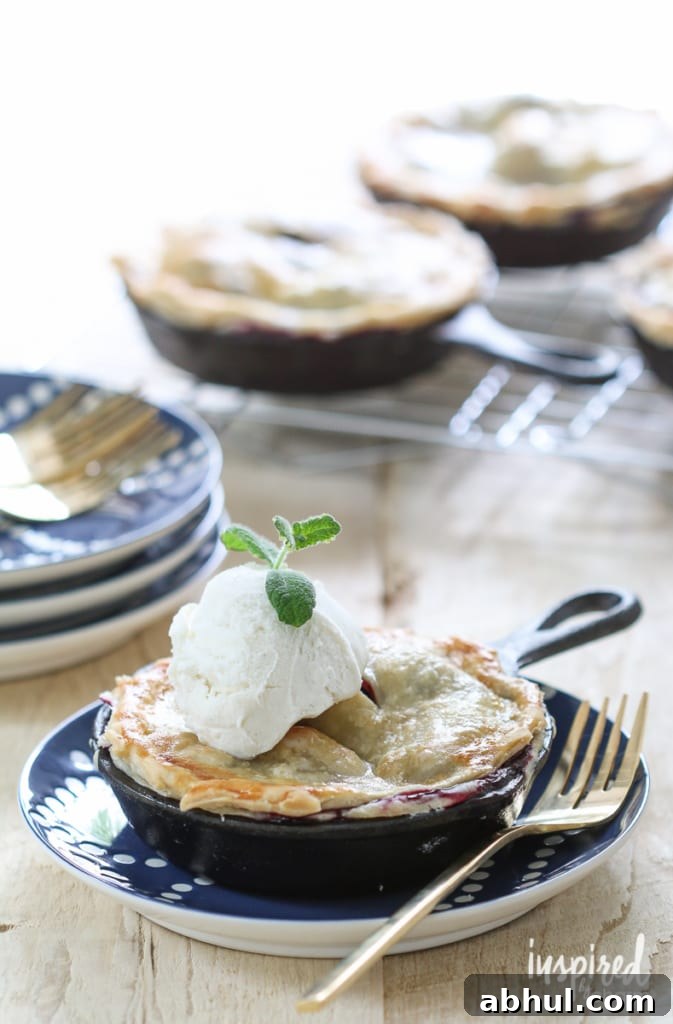 Mini Skillet Blueberry Pies | Inspired by Charm