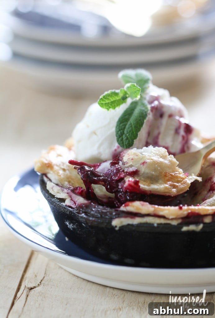 Mini Skillet Blueberry Pies | Inspired by Charm