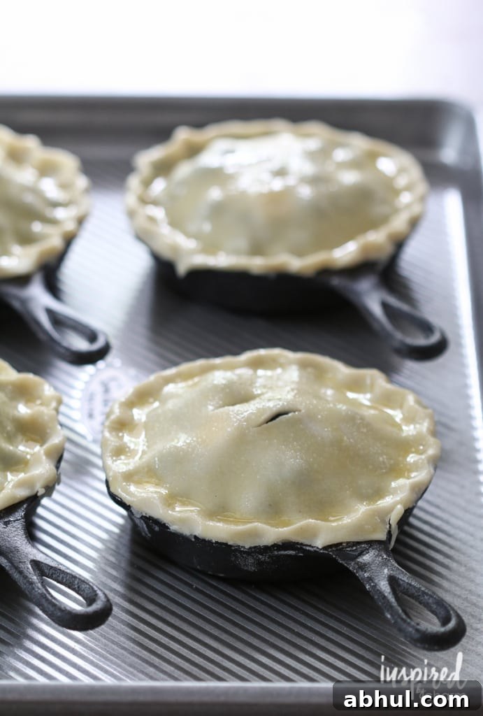 Mini Skillet Blueberry Pies | Inspired by Charm