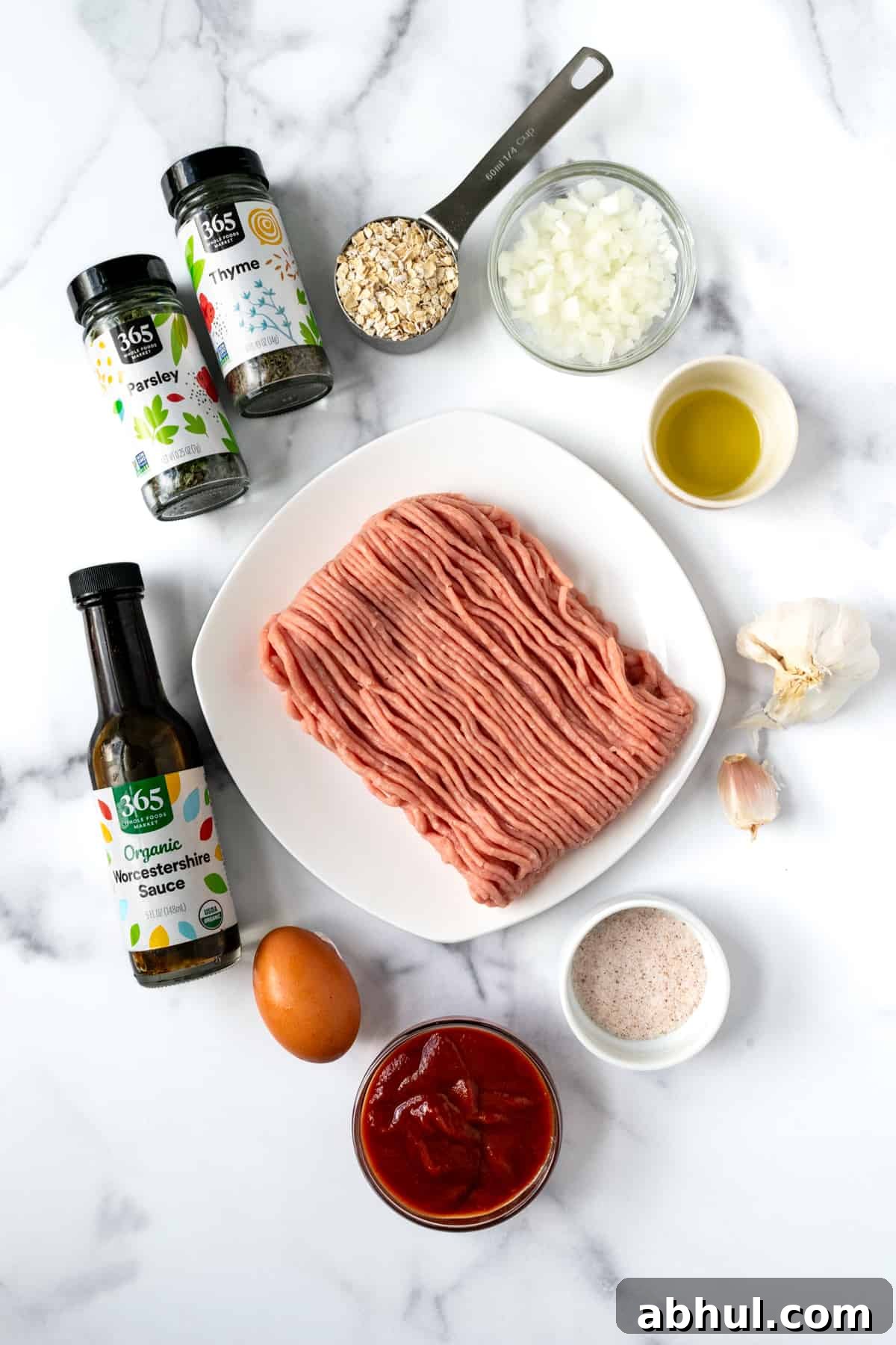 Turkey Meatloaf Muffin Ingredients.