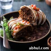shredded beef chimichanga