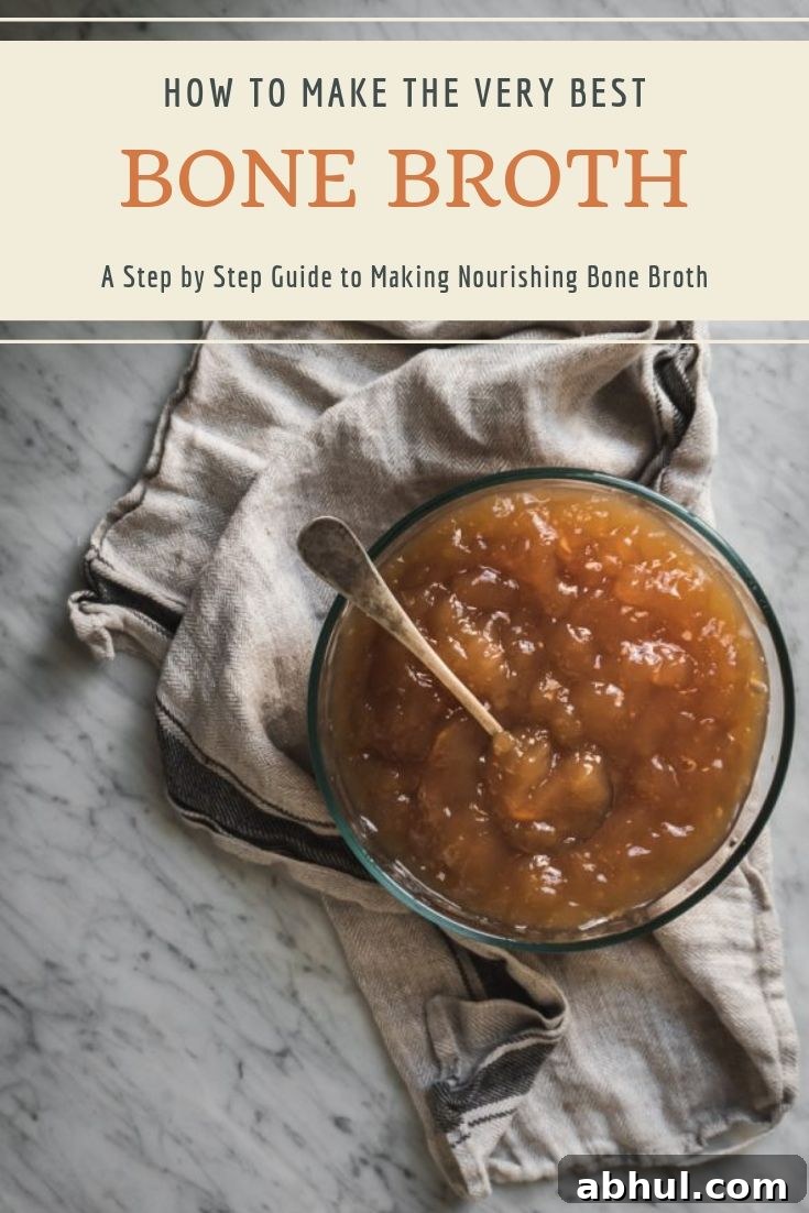 How to Make the Best Bone Broth ~ A Step by Step guide to making nourishing bone broth at home. Bone Broth has moved from culinary cornerstone to contemporary craze. Cooking up a batch of bone broth is simple. It’s bones, water, and veggies. Maybe some spices or herbs thrown in for extra flavor. But, not all ingredients are created equal. Here's everything you need to know about how to make a bone broth that will knock your socks off. #bonebroth #meatstock #broth #stockrecipe #homestead #selfreliant #selfsufficiency #homesteading #realfood #nourishingtraditions