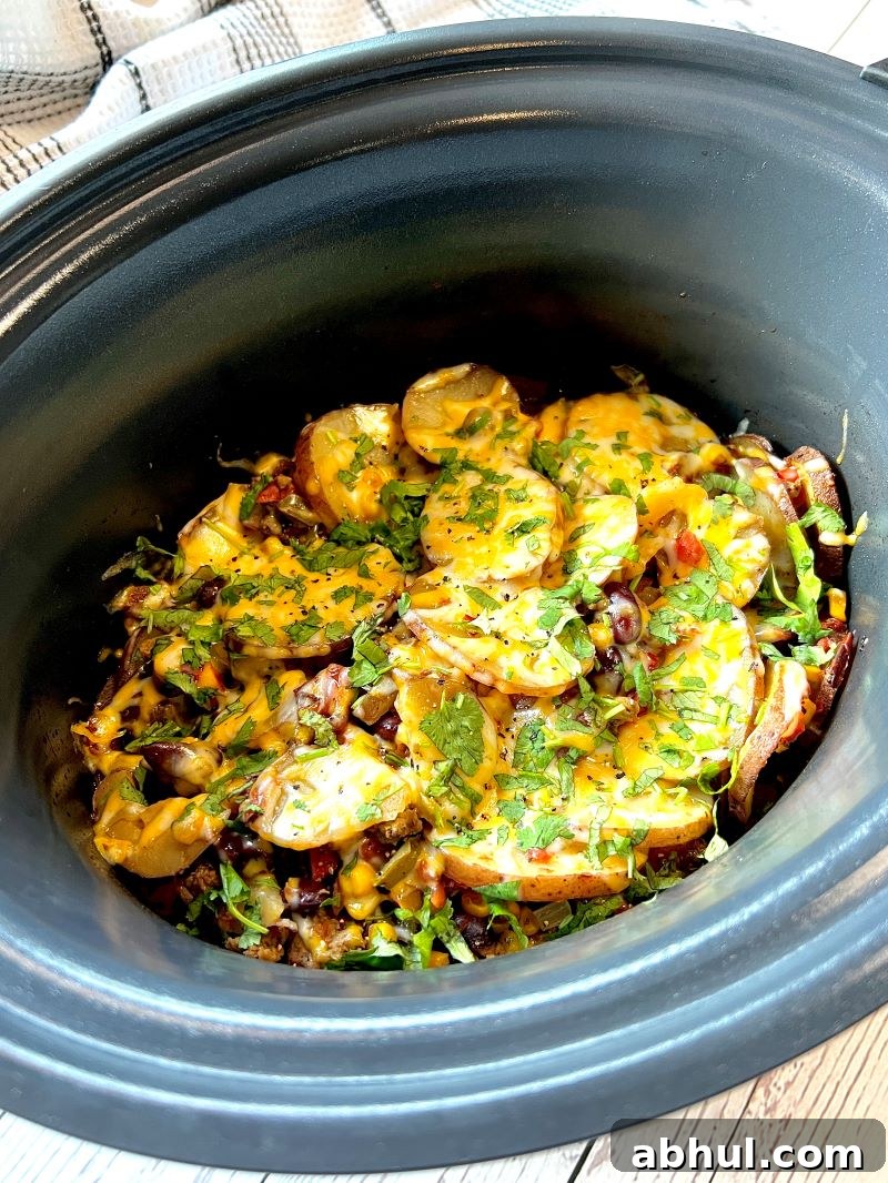 Slow Cooker Tex‑Mex Casserole