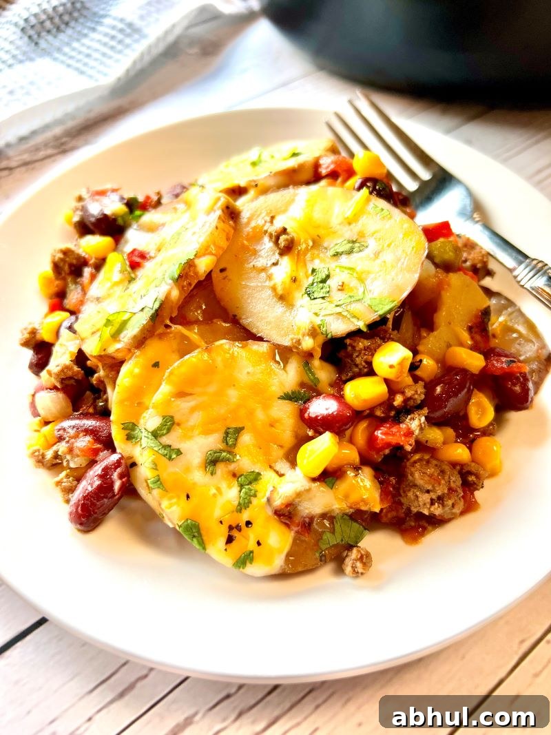 Tex‑Mex Casserole closeup