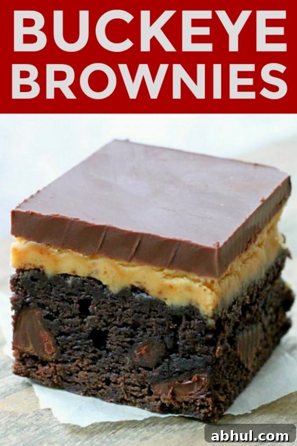 Buckeye Brownies | Foodtastic Mom #buckeyebrownies #buckeyesrecipebest