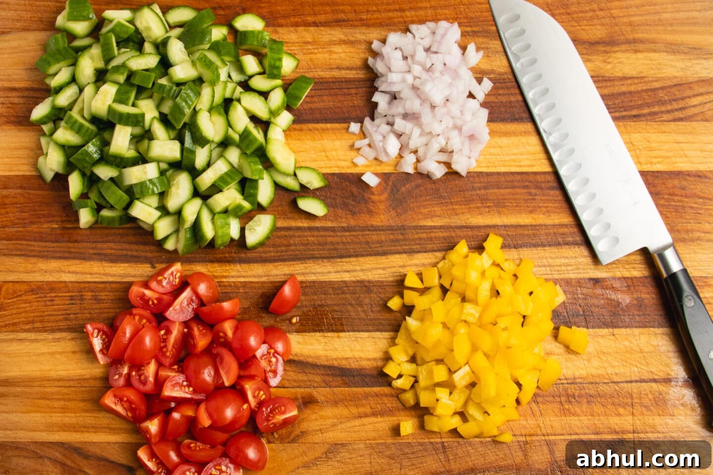 This is a picture of the veggies chopped.