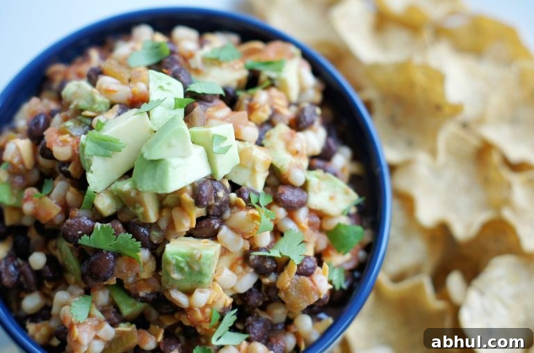 Black bean and corn salsa