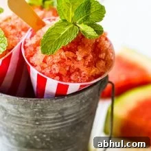 Refreshing Watermelon Granita Recipe — Summer Frozen Dessert 5 Watermelon Granitas