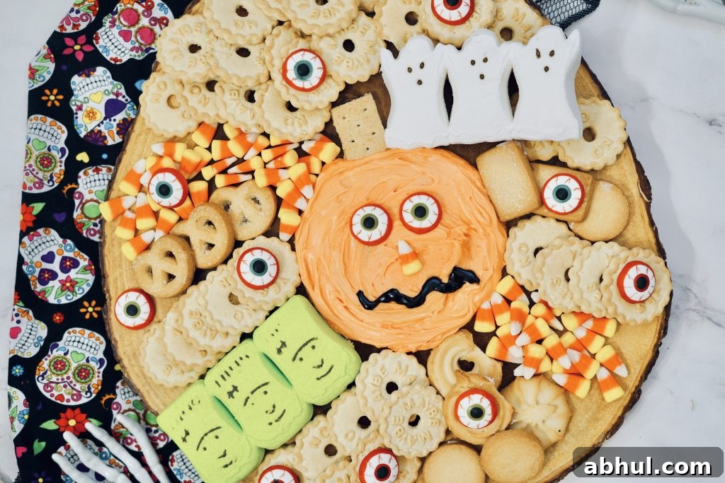 Finished pumpkin frosting board