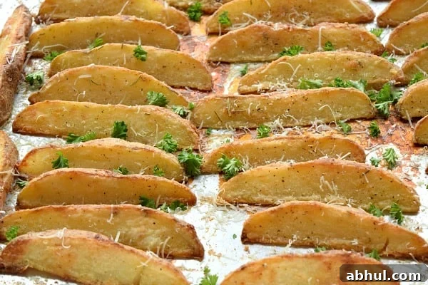 Rosemary Parmesan Baked Potato Wedges