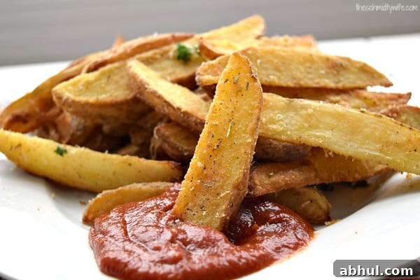 Rosemary Parmesan Baked Potato Wedges