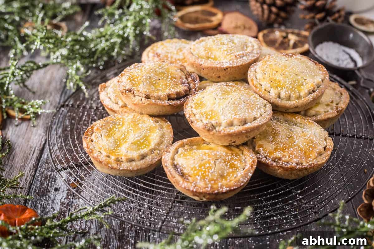 mince pies piled high on wire rack.